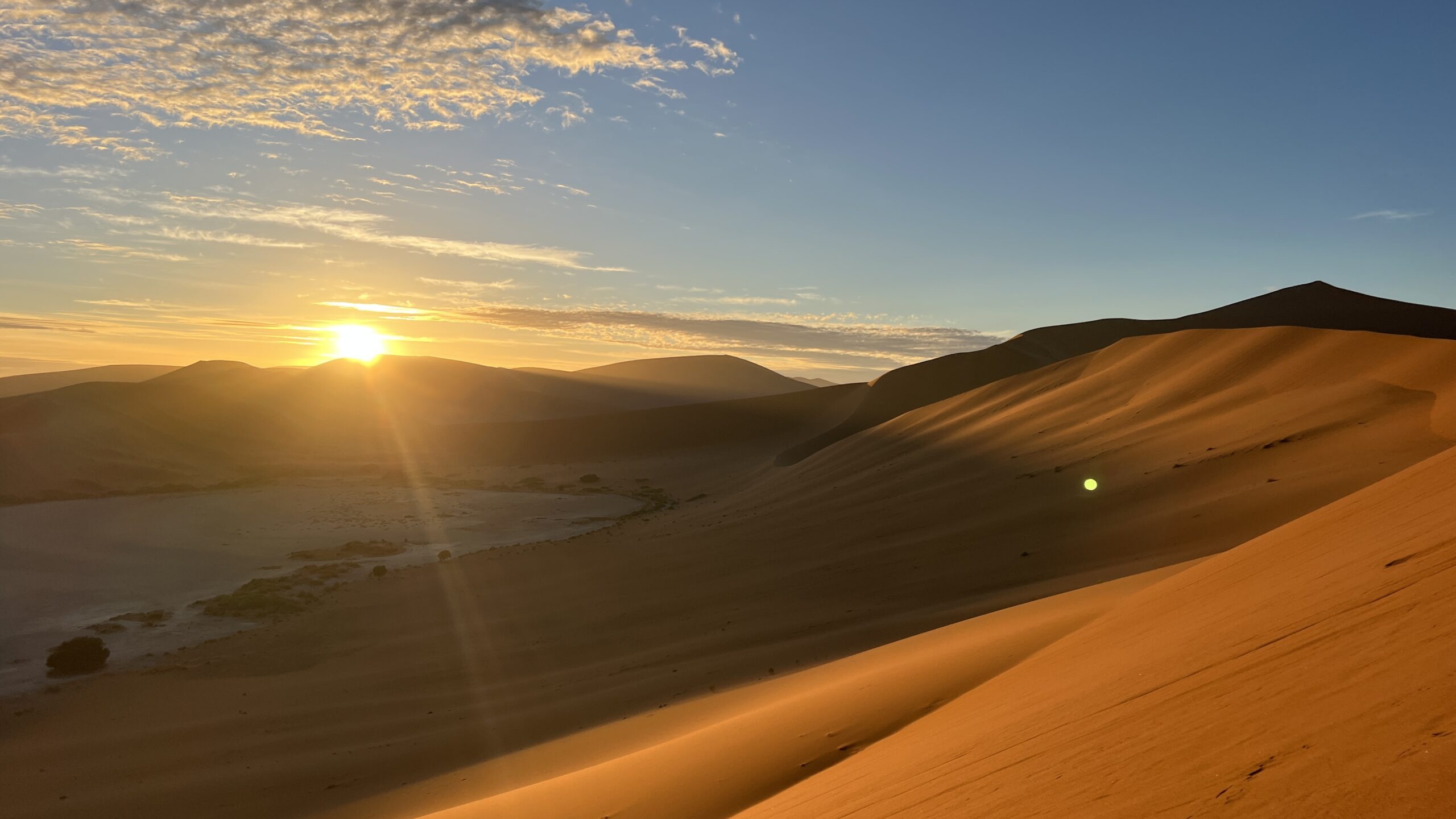 sunrise in sossusvlei red desert in Namibia