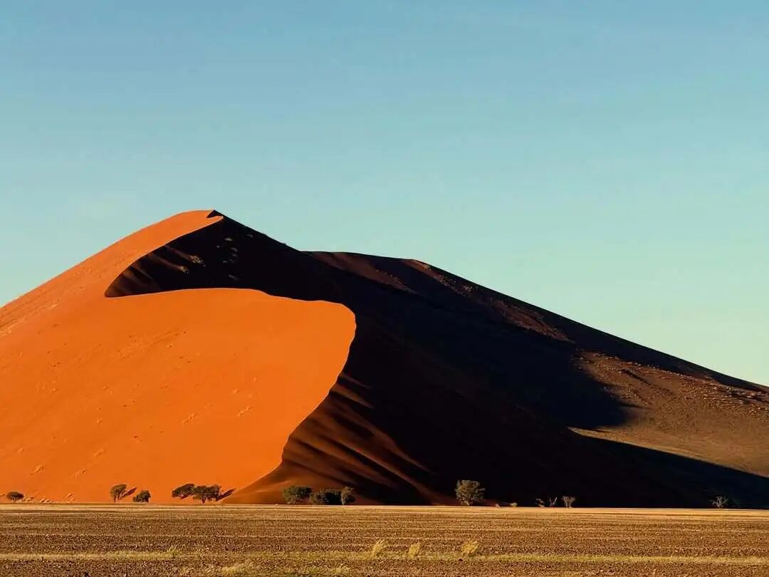 sunrise of sossusivlei red desert in Namibia