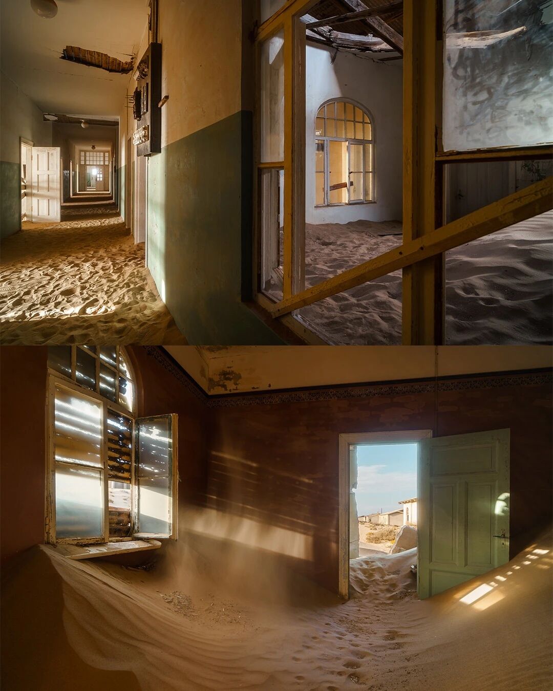 ghost town of Kolmanskop in namibia